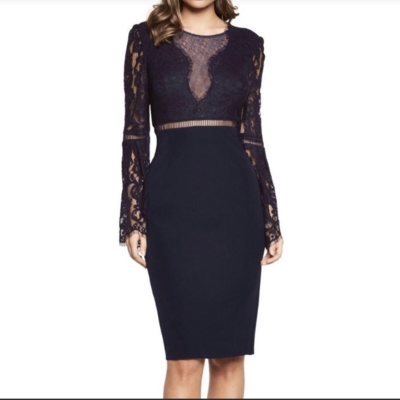 Bardot | Lace Bell Sleeve Dress - Picture 2 of 5